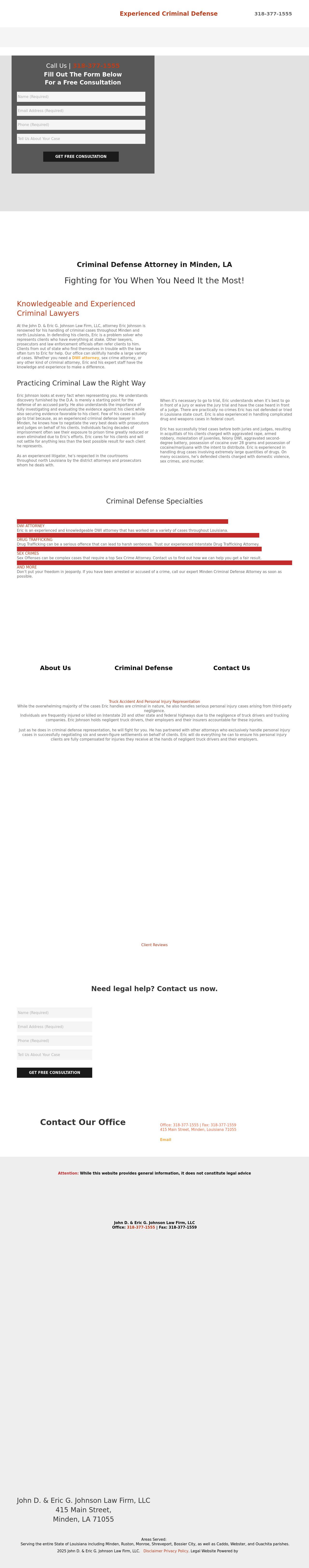John D. & Eric G. Johnson Law Firm, LLC - Minden LA Lawyers