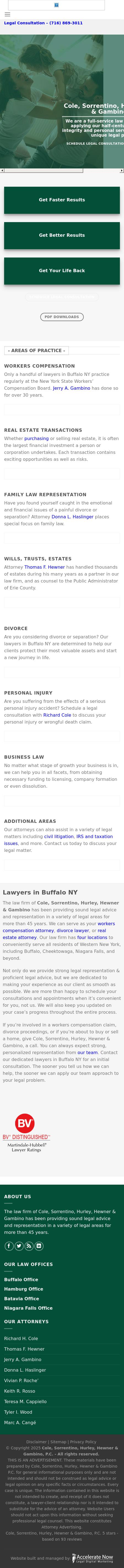 Cole, Sorrentino, Hurley, Hewner & Gambino, P.C. - Buffalo NY Lawyers