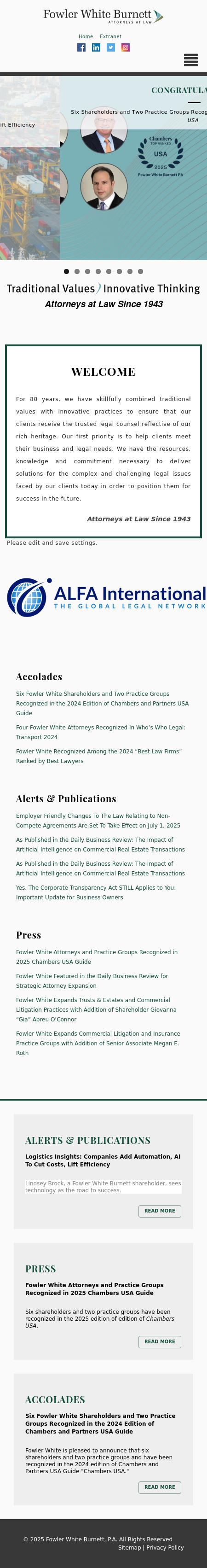 Fowler White Burnett P.A. - West Palm Beach FL Lawyers