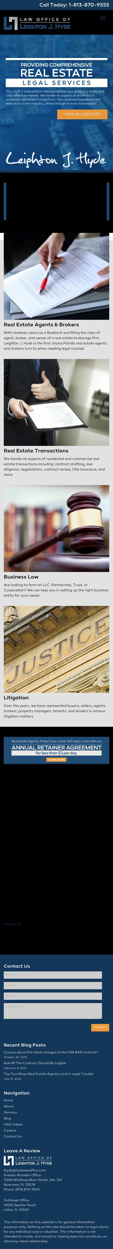 Law Office of Leighton J. Hyde - Tampa FL Lawyers