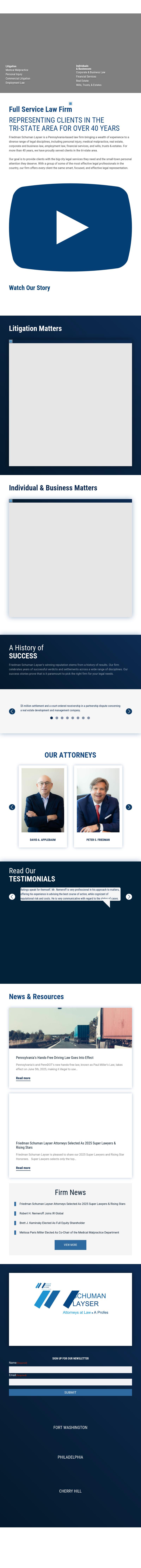 Friedman, Schuman, Applebaum and Nemeroff, P.C. - Doylestown PA Lawyers