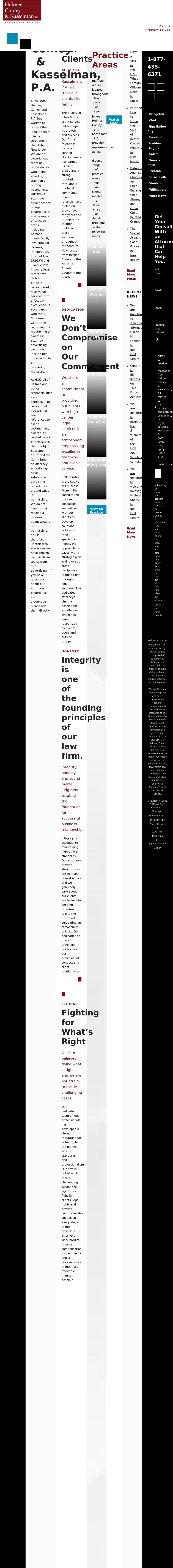 Helmer, Conley & Kasselman, P.A. - Hackensack NJ Lawyers