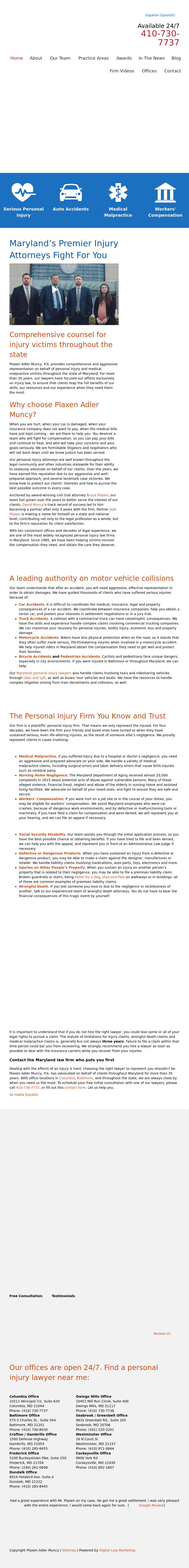 Plaxen & Adler PA - Columbia MD Lawyers