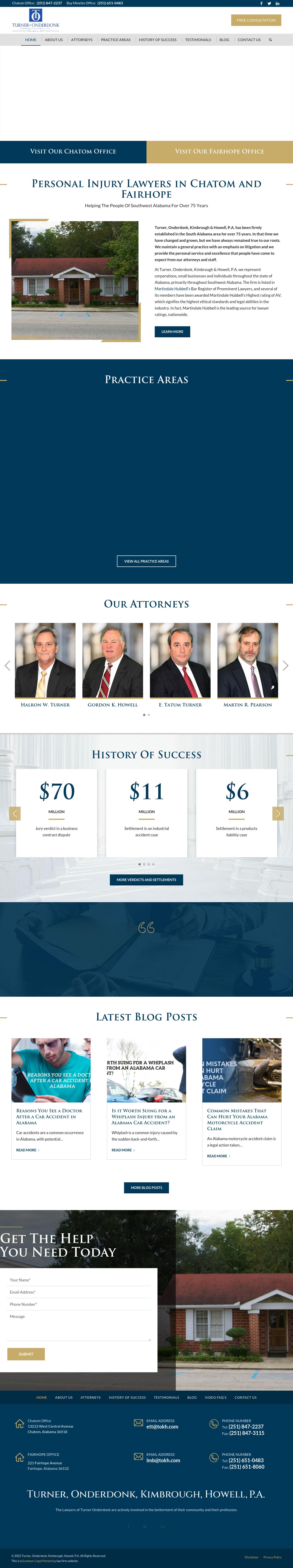 Turner, Onderdonk, Kimbrough & Howell, P.A. - Mobile AL Lawyers