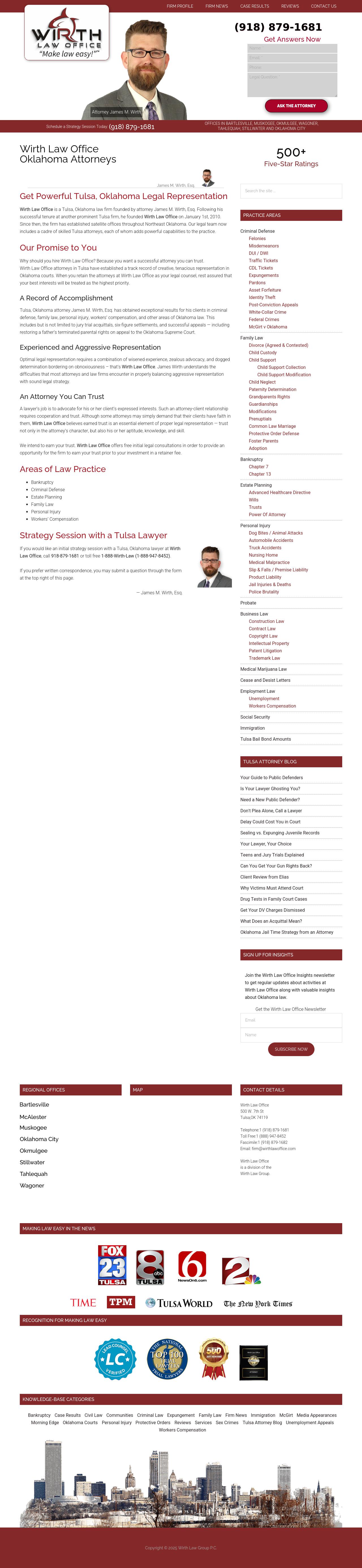 Wirth Law Office - Tulsa Attorneys - Tulsa OK Lawyers